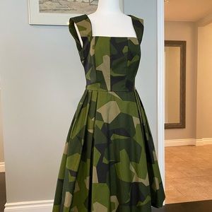Unique handmade tea-length dress